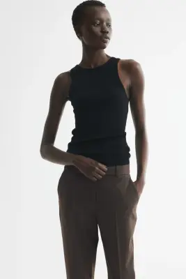 Pantalon cigarette - Taupe foncé — photo 3