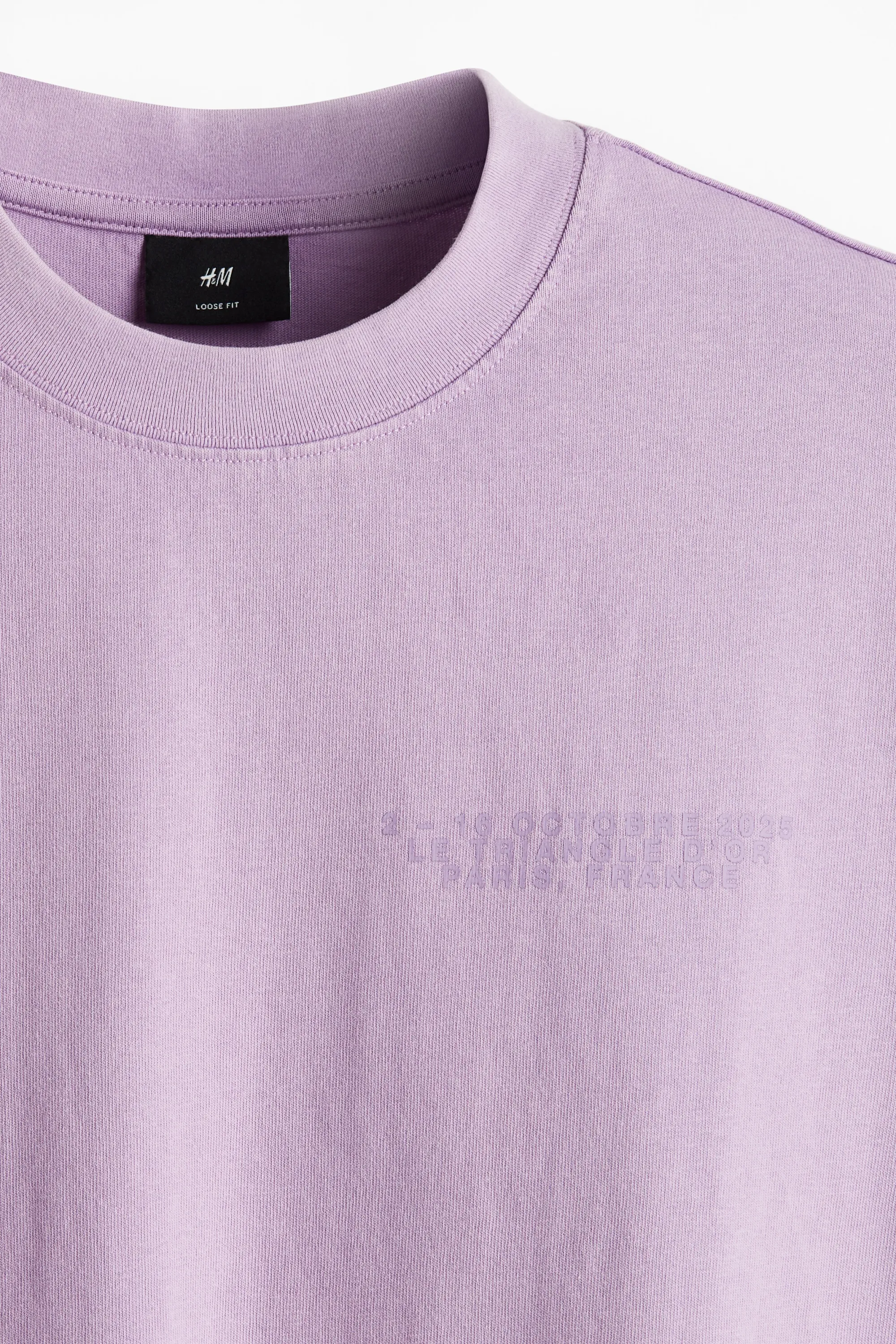 T-shirt délavé Boxy Fit - Violet/Paris France
