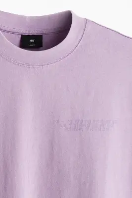 T-shirt délavé Boxy Fit - Violet/Paris France — photo 1