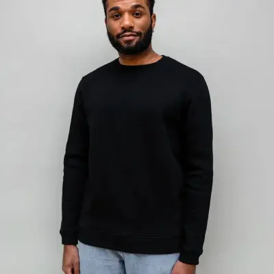 Sweat homme Alex molletonné noir — photo 1