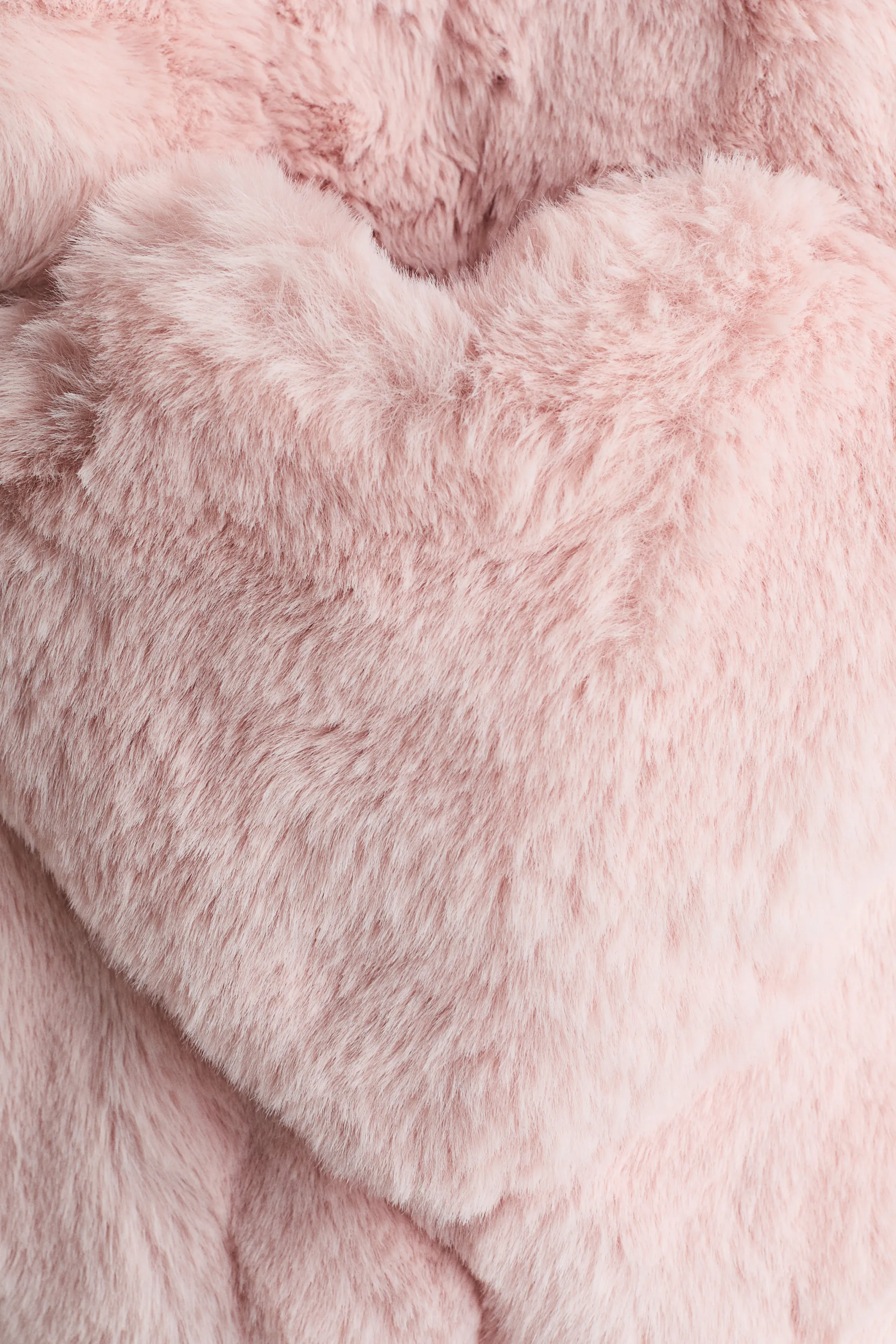 Veste sans manches duveteuse - Rose clair/cœurs