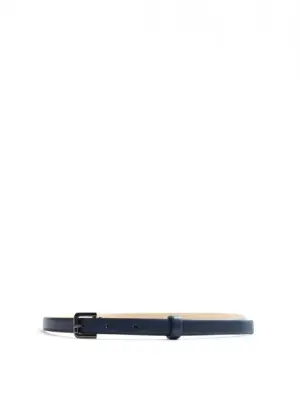 Ceinture fine en cuir bleu marine et boucle argent Prix boutique 140€ Taille 36 à 38 — photo 1