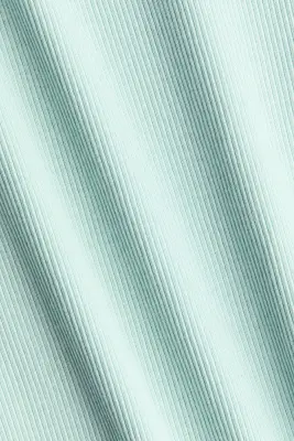 T-shirt côtelé - Turquoise clair — photo 3