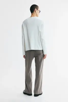 Pantalon Relaxed Fit - Grège foncé — photo 2