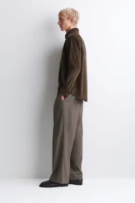 CHEMISE DÉCONTRACTÉE EN VELOURS CÔTELÉ - CHOCOLAT / CARREAUX — photo 2