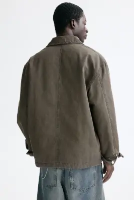 Veste-chemise matelassée - Gris foncé — photo 3