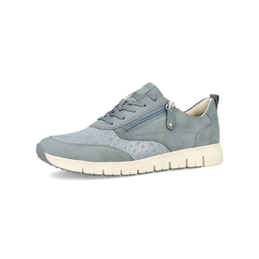 Baskets Tamaris 8-53705-20 Bleues - Cuir Léger Grande Pointure Femme