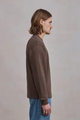 T-shirt 'Chuuunky Tee' Manches Longues - Marron — photo 5