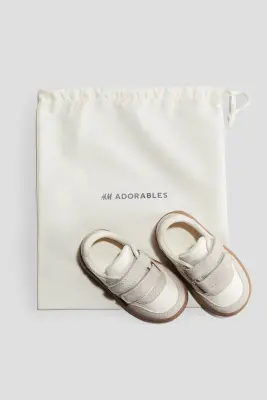 Sneakers en cuir - Blanc/beige clair — photo 2