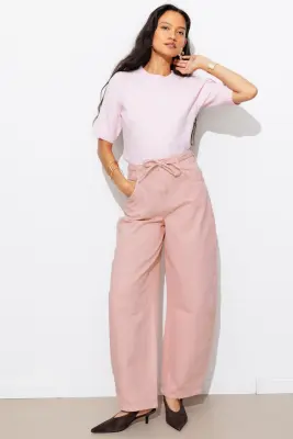 Pantalon balloon toile Femme — photo 6