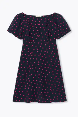 Robe courte à pois Femme — photo 1