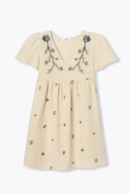 Robe brodée en gaze de coton — photo 1
