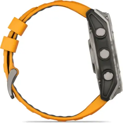 Garmin Fenix 8 Amoled 51mm Verre Sapphire lunette titane bracelet orange/graphite 010-02905-11 — photo 5