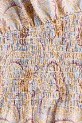 Top smocké - Violet clair/motif cachemire — photo 3