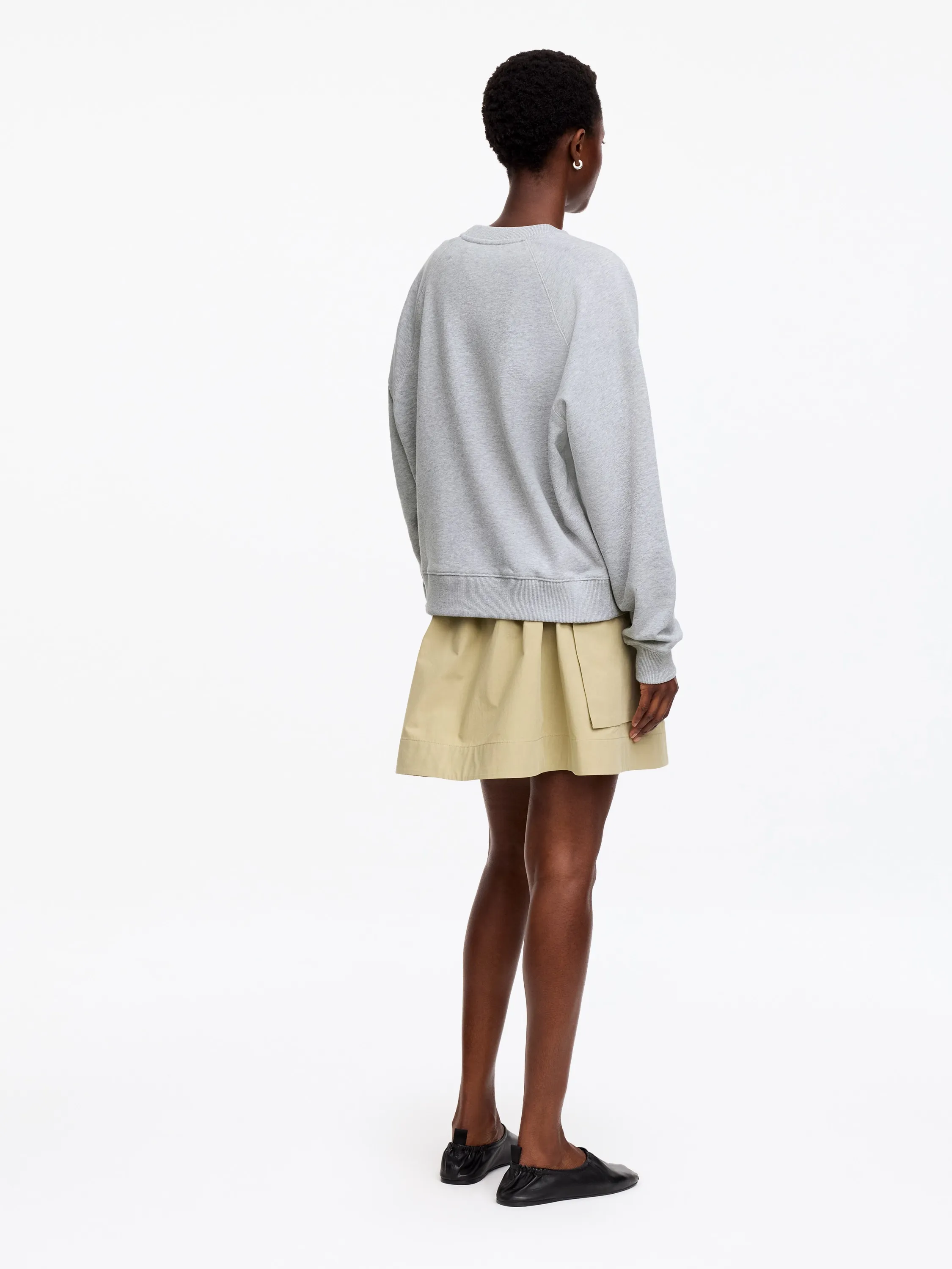 Sweat en éponge - Gris chiné