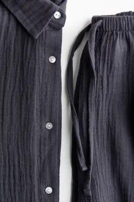 Chemise et short de pyjama - Gris foncé — photo 4