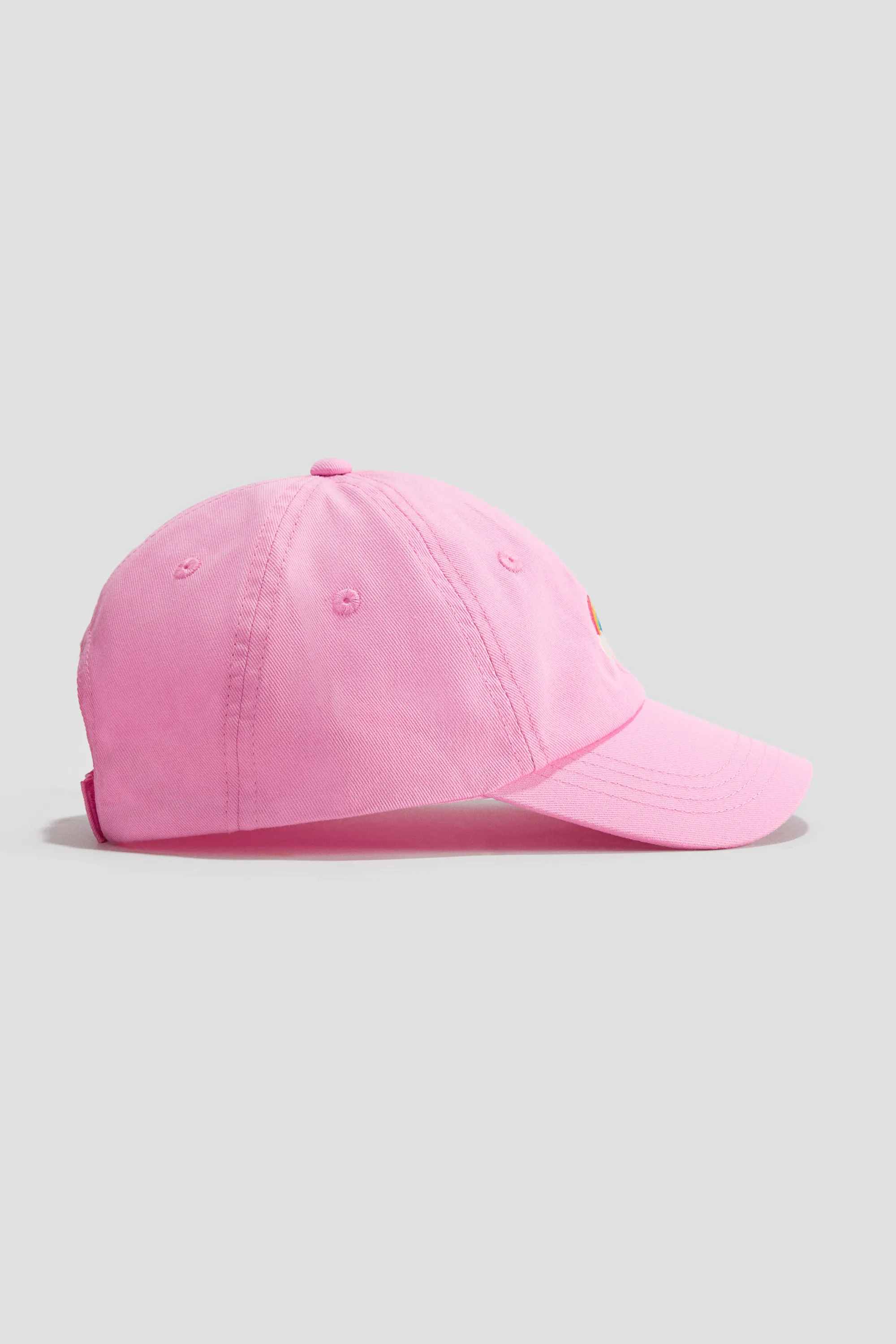 Casquette avec détail brodé - Rose/arc-en-ciel