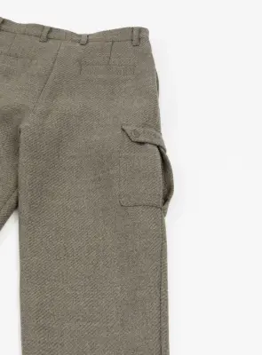 Cargo Pants in Clay 100% Italian Wool — photo 4
