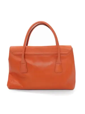 Sac à main en cuir orange Hermès Prix boutique 525€ — photo 4