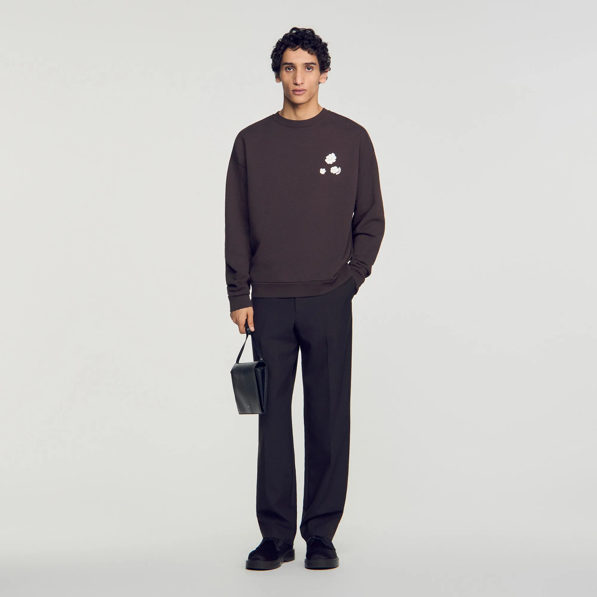 Sweatshirt oversize à fleur