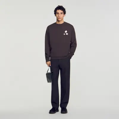 Sweatshirt oversize à fleur