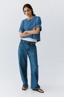 T-shirt oversize - Bleu moyen — photo 1
