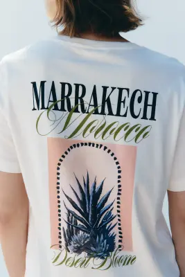 T-shirt imprimé - Crème/Marrakech — photo 3