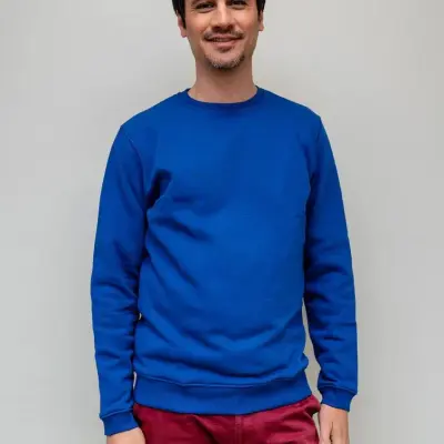 Sweat homme Alex molletonné bleu Europe — photo 1