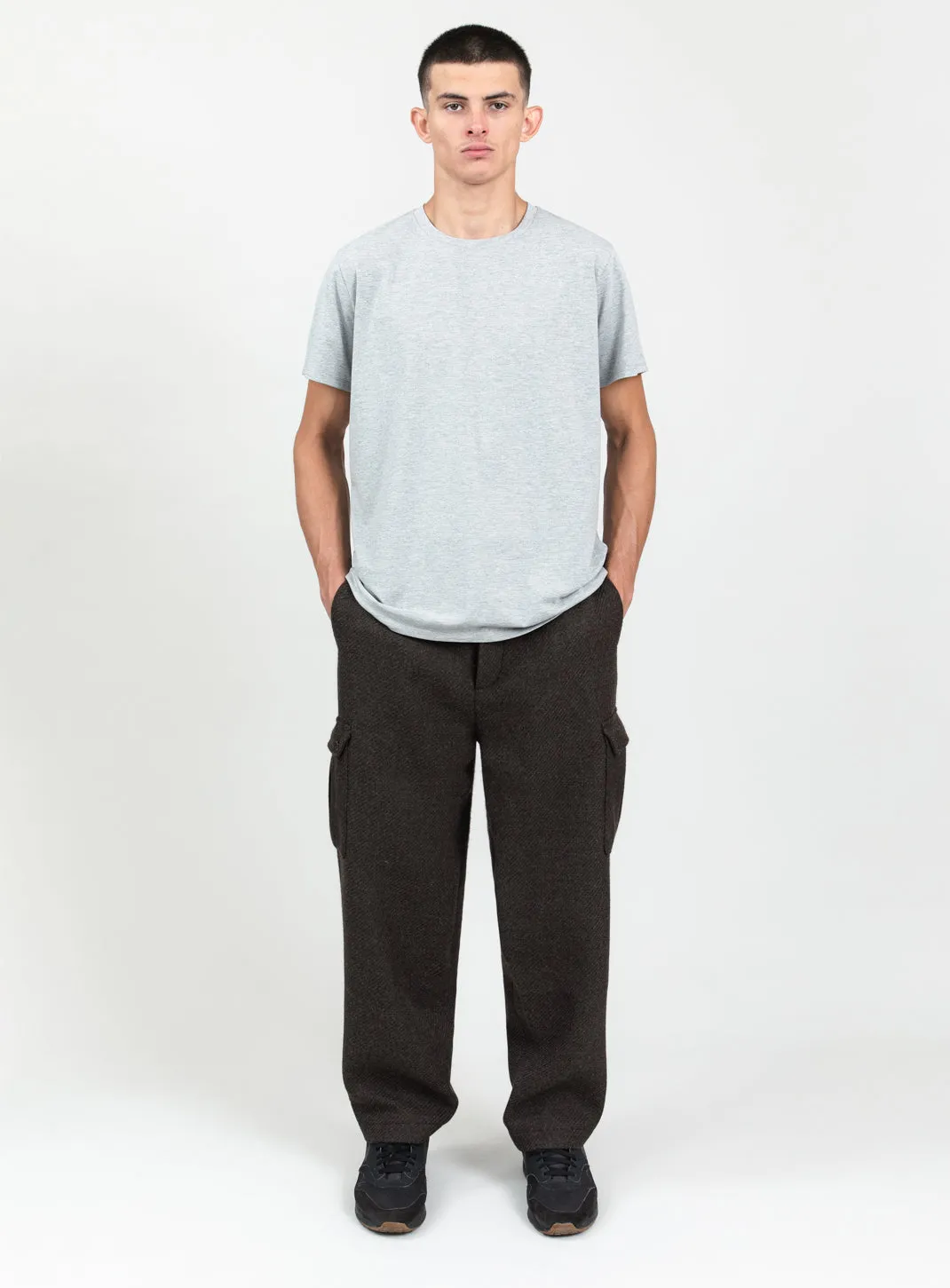 Cargo Pants in Chocolate 100% Italian Wool