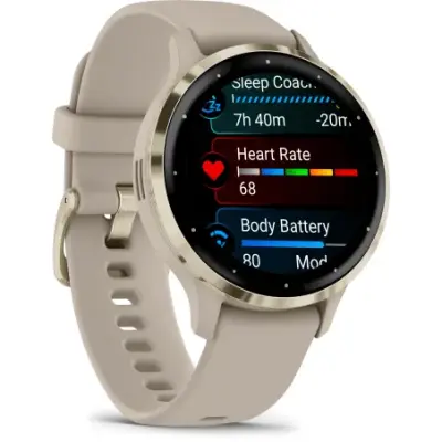 Garmin Venu 3S Soft Gold avec bracelet lin 010-02785-02 — photo 3