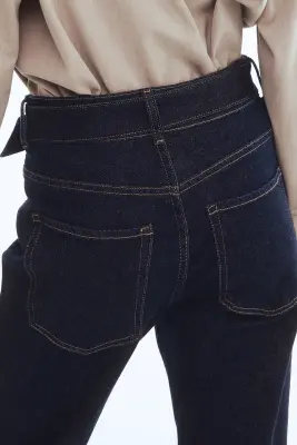 Flared High Jeans - Bleu denim foncé — photo 4
