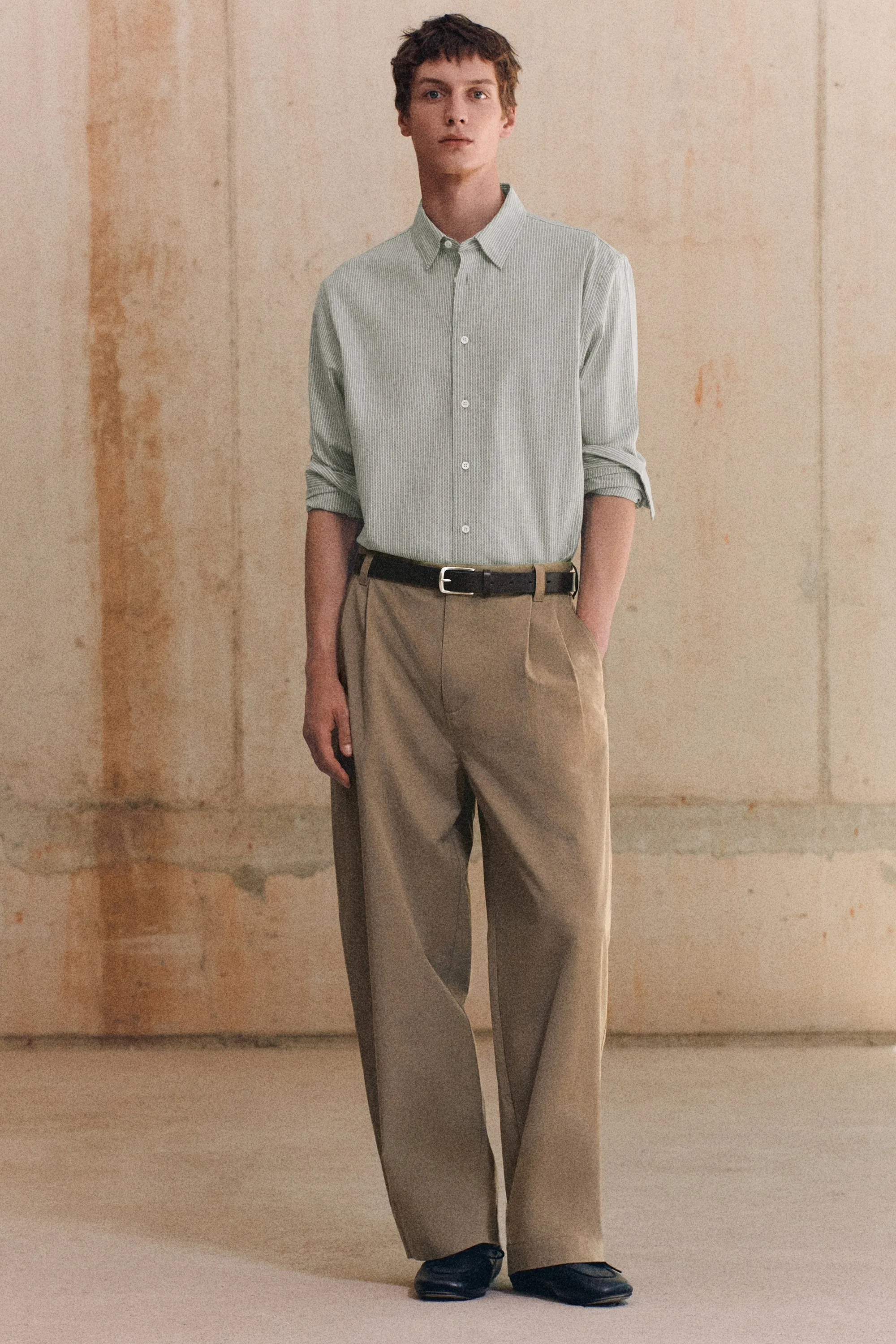 PANTALON BARREL WORKWEAR DÉCONTRACTÉ EN COTON - SABLE