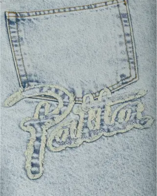 Light Wash Denim Shorts Light Blue Denim — photo 4