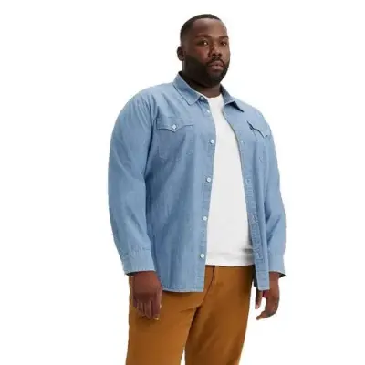 LEVIS CHEMISE BIG WESTERN Bleu — photo 1