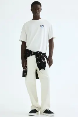 T-shirt imprimé Relaxed Fit - Blanc/St. Ives Hôtel — photo 3