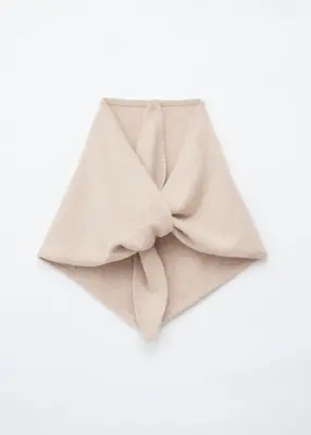 Écharpe triangulaire en laine - Beige — photo 1