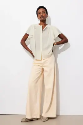 Chemise en cotonnade unie — photo 3