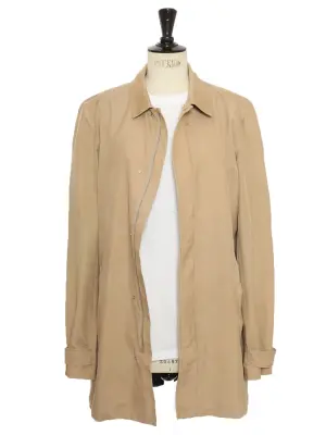 Trench Homme en coton beige S/S 2014 par Kris Van Assche Prix boutique 2000€ Taille 48 — photo 3