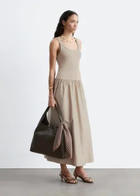 Robe débardeur midi - Beige — photo 3