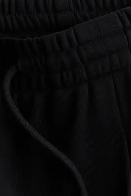 Pantalon avec cordon de serrage et plis - Noir — photo 3