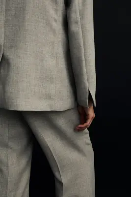 Pantalon évasé - Beige — photo 2