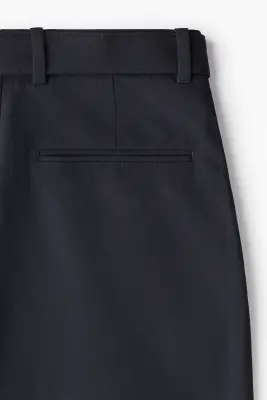 Pantalon Relaxed Fit avec ceinture - Bleu marine — photo 2