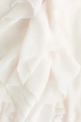 Blouse à volants ruchés - Crème — photo 5