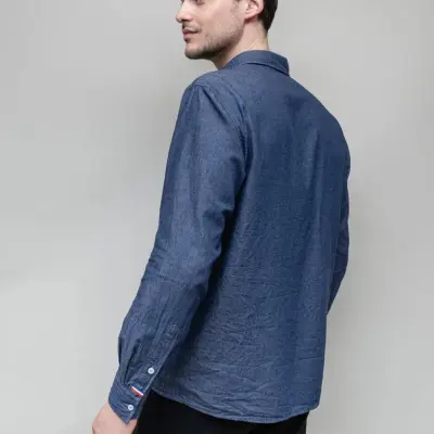 Chemise Julien Chambray bleu — photo 2