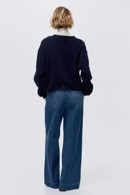 Wide High Jeans - Bleu denim — photo 3