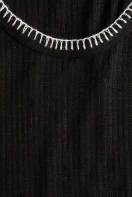 Rib-knit dress - Noir — photo 4