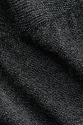 Pantalon en maille fine de laine mérinos - Gris foncé chiné — photo 3