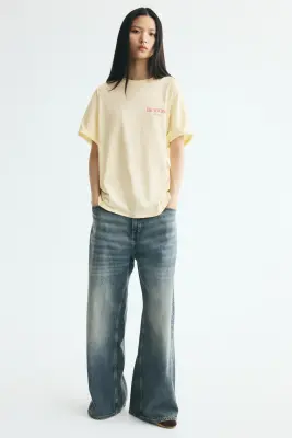 T-shirt oversize imprimé - Jaune pâle/The New Issue — photo 1
