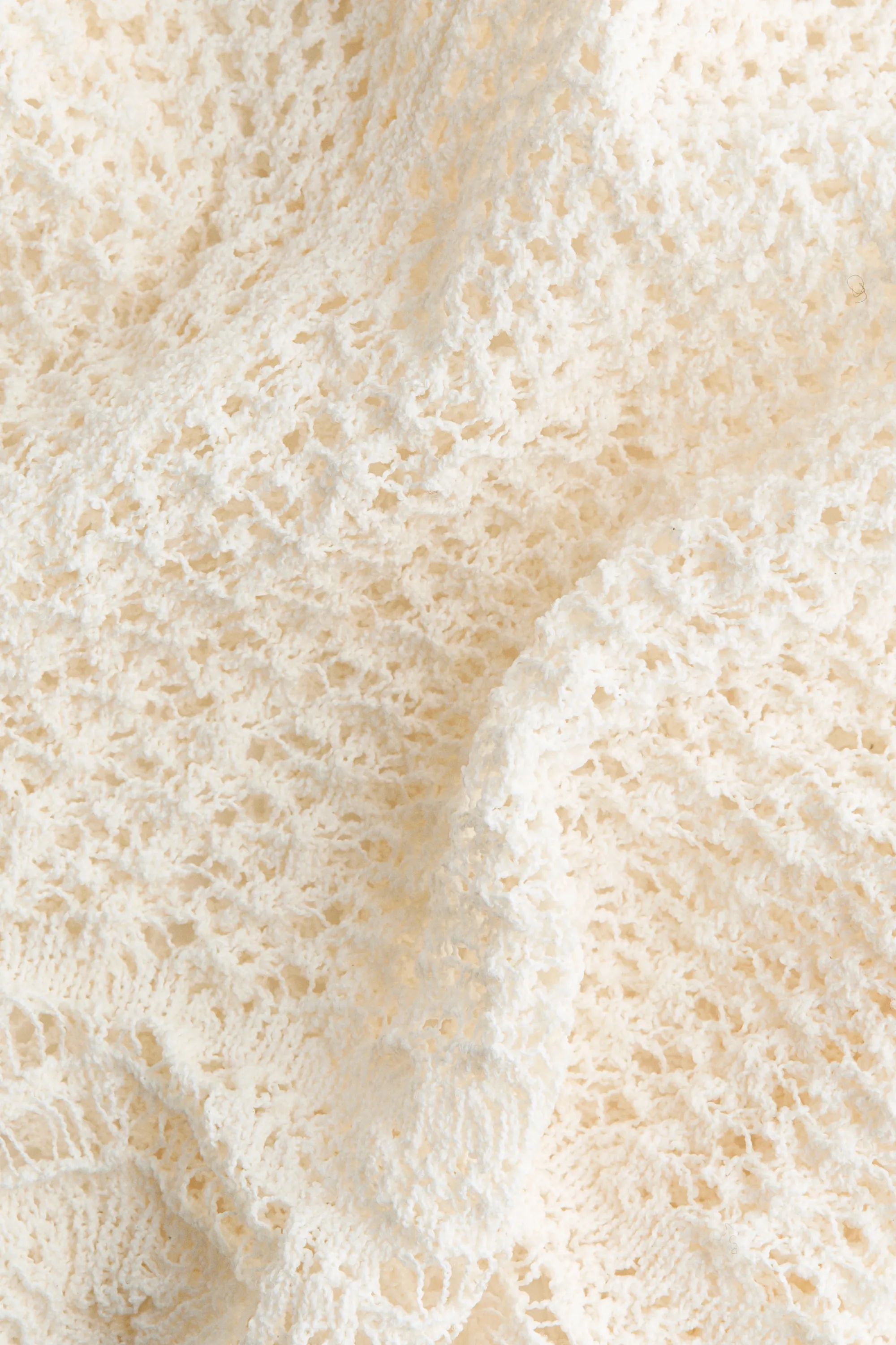 Short de plage façon crochet - Crème