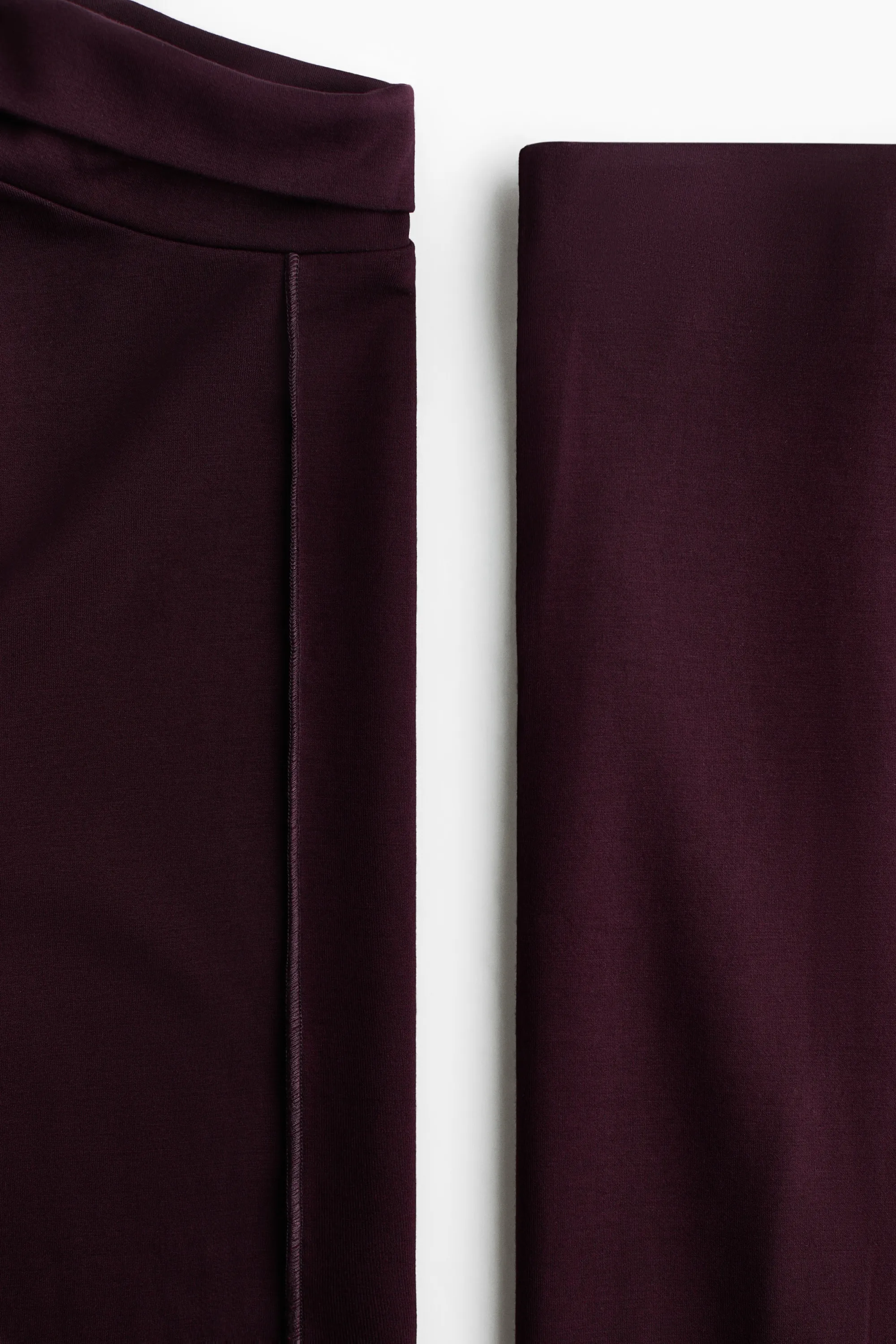 Ensemble 2 pièces top et pantalon - Violet prune foncé